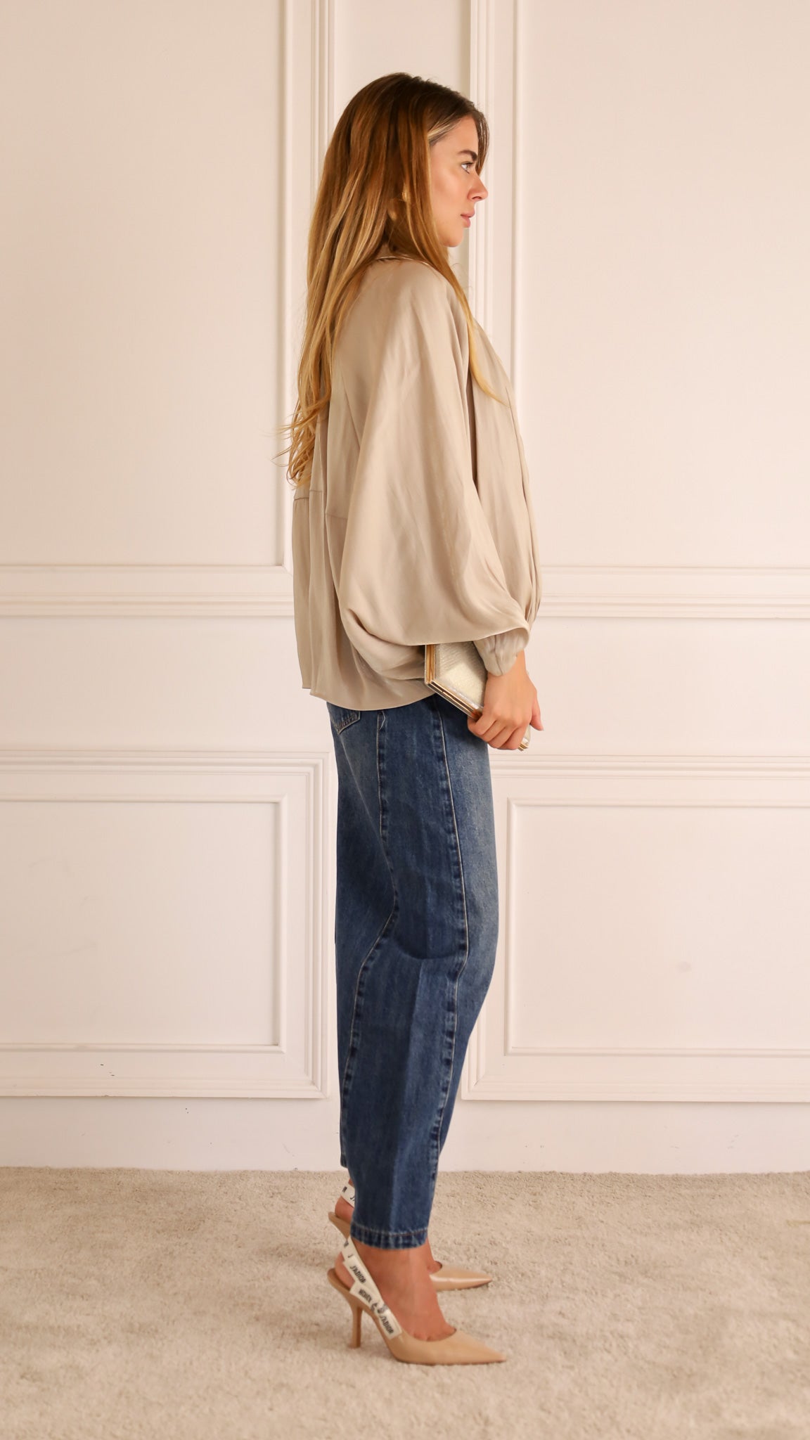 Lumelle - Pleated Satin Look Zip Jacket — view 6 of 10