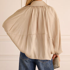 Lumelle - Pleated Satin Look Zip Jacket — view 8 of 10