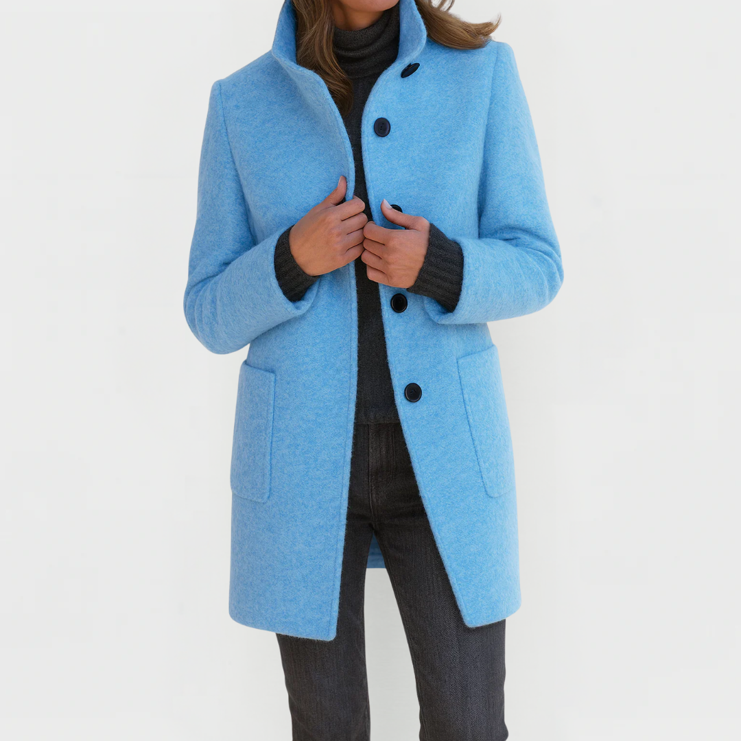 Marbrelle - Tailored Button Front Coat Cool Weather Layering — view 10 of 10
