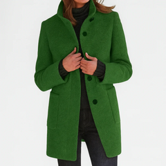 Marbrelle - Tailored Button Front Coat Cool Weather Layering — view 4 of 10