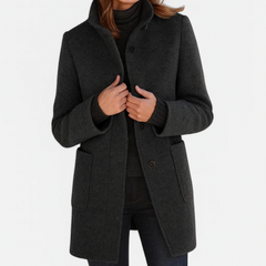 Marbrelle - Tailored Button Front Coat Cool Weather Layering — view 5 of 10
