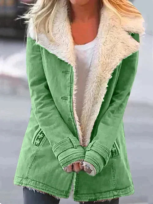 Marchessa - Shearling Collar Winter Jacket Cold Weather Layering