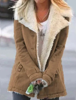 Marchessa - Shearling Collar Winter Jacket Cold Weather Layering — view 2 of 9