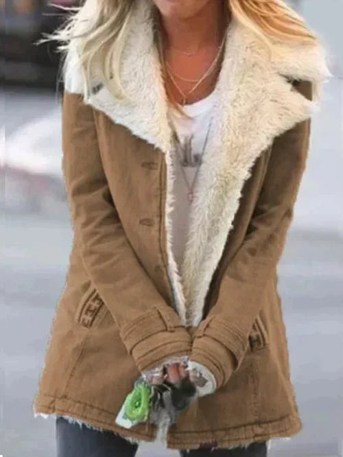 Marchessa - Shearling Collar Winter Jacket Cold Weather Layering — view 2 of 9