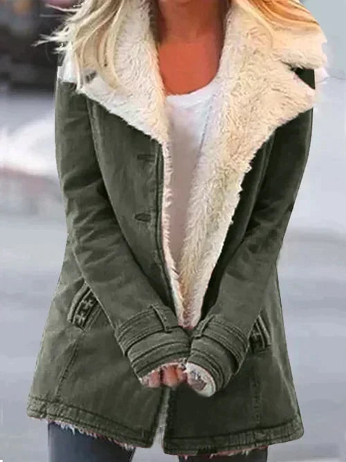 Marchessa - Shearling Collar Winter Jacket Cold Weather Layering — view 3 of 9