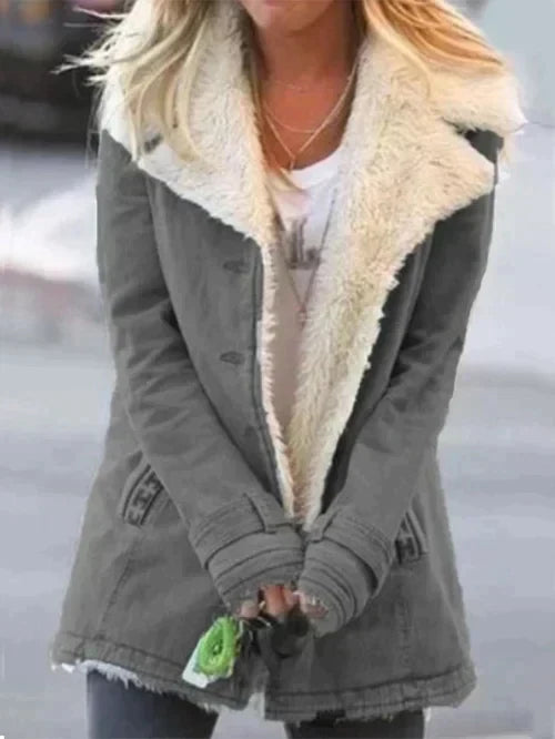 Marchessa - Shearling Collar Winter Jacket Cold Weather Layering — view 4 of 9