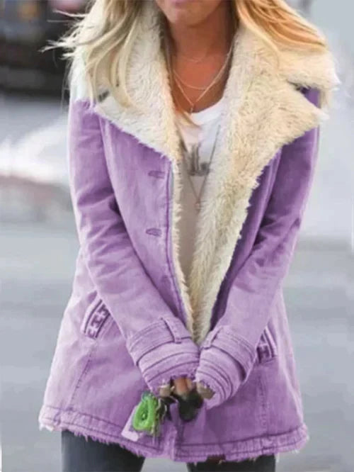 Marchessa - Shearling Collar Winter Jacket Cold Weather Layering — view 6 of 9