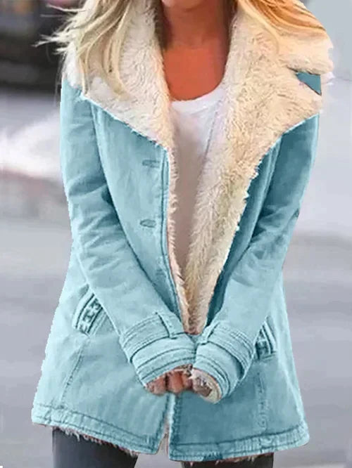 Marchessa - Shearling Collar Winter Jacket Cold Weather Layering — view 7 of 9