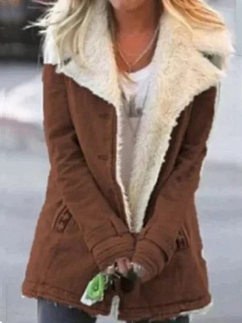 Marchessa - Shearling Collar Winter Jacket Cold Weather Layering — view 8 of 9