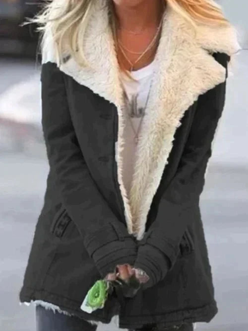 Marchessa - Shearling Collar Winter Jacket Cold Weather Layering — view 9 of 9