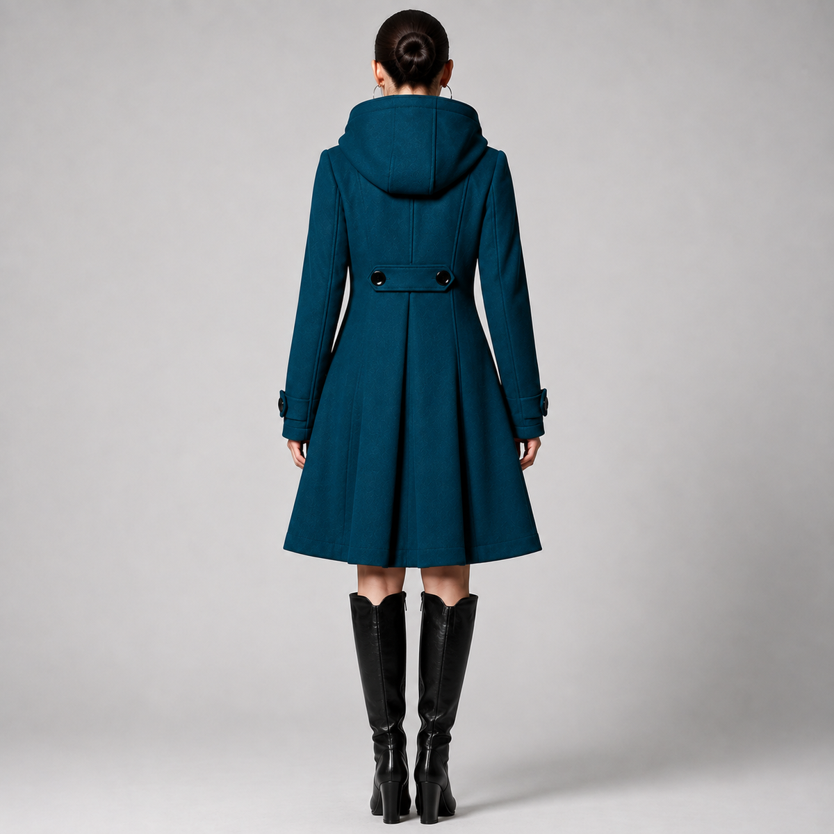 Marchetta - Hooded Mid-Length Coat Cold Weather Wear — view 2 of 8