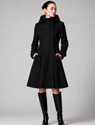 Marchetta - Hooded Mid-Length Coat Cold Weather Wear — view 8 of 8