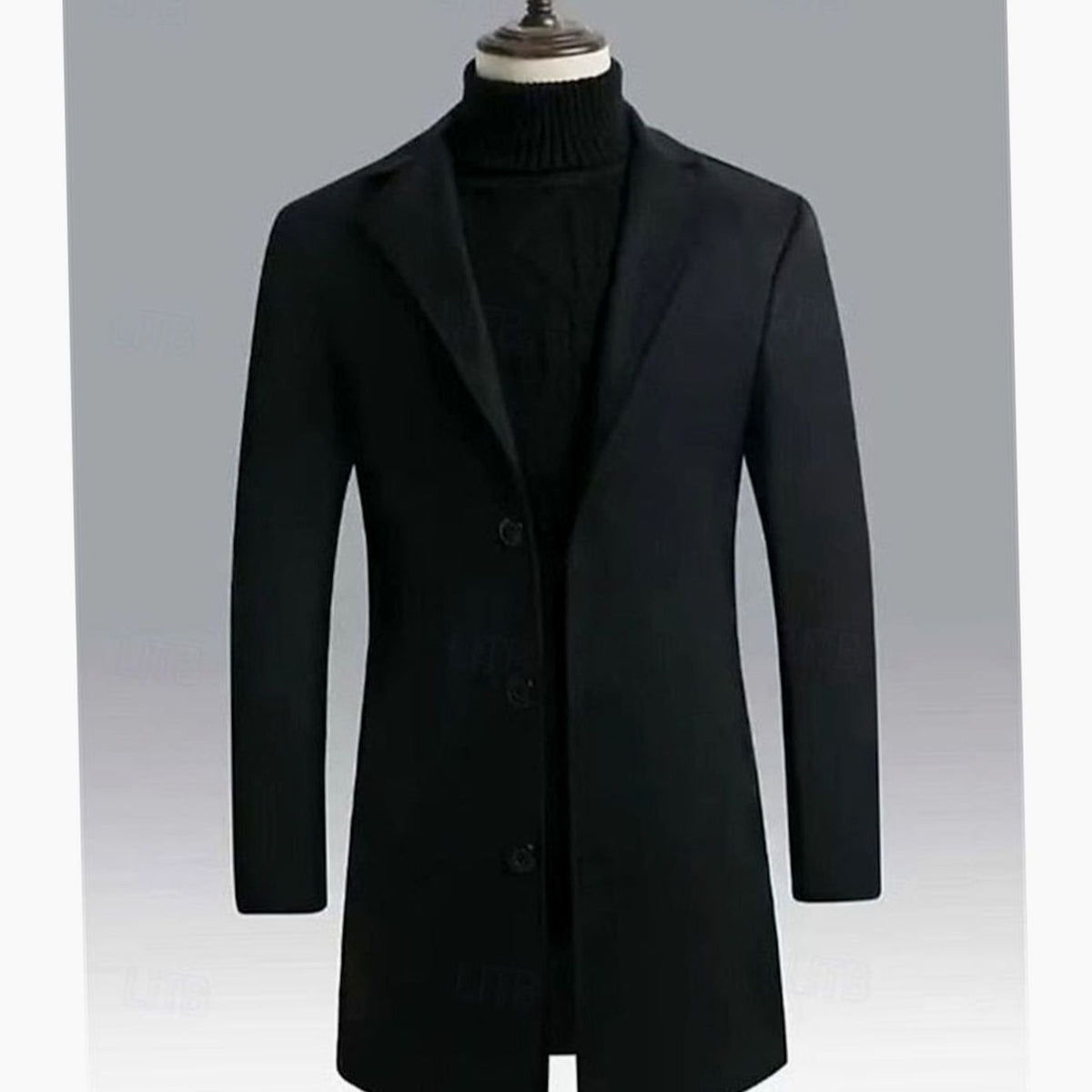Marchmont - Men's Long Wool Overcoat Smart City Wear — view 8 of 10