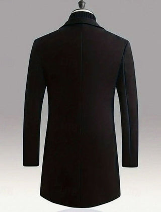 Marchmont - Men's Long Wool Overcoat Smart City Wear — view 9 of 10