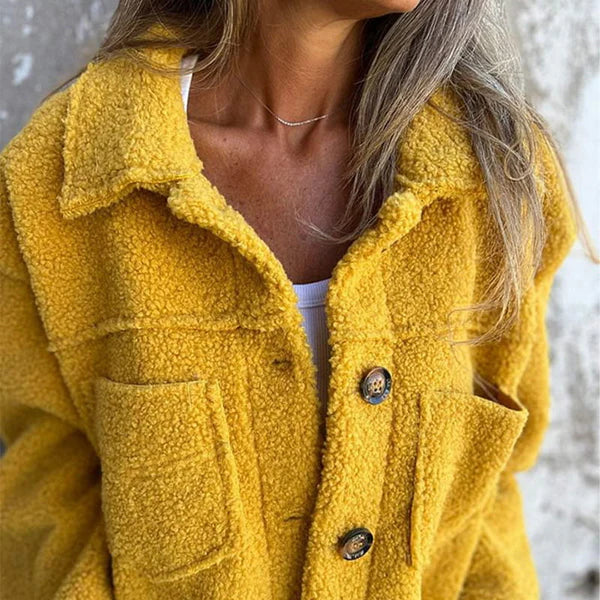 Cassevelle - Button Down Teddy Coat Cooler Weather Wear — view 2 of 7
