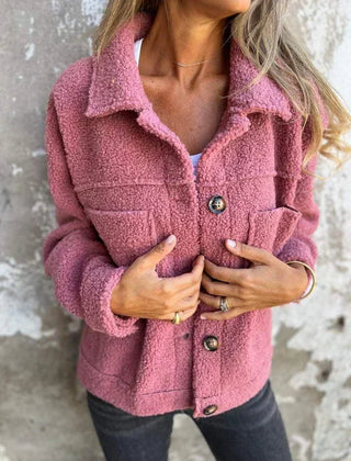 Cassevelle - Button Down Teddy Coat Cooler Weather Wear — view 7 of 7