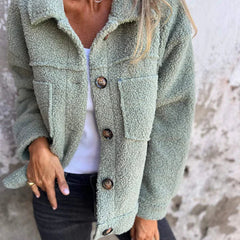 Cassevelle - Button Down Teddy Coat Cooler Weather Wear