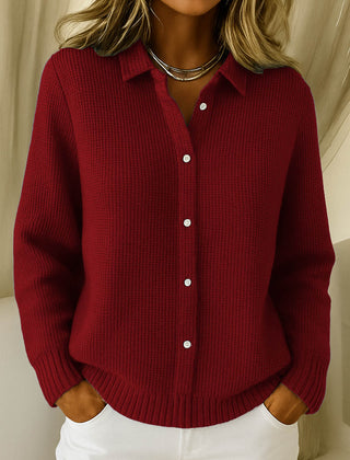 Wrenlow - Collared Oversized Knit Cardigan Cooler Weather Layering — view 3 of 4