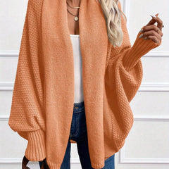 Dravena - Draped Shawl Collar Batwing Cardigan