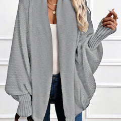 Dravena - Draped Shawl Collar Batwing Cardigan — view 4 of 10