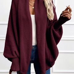 Dravena - Draped Shawl Collar Batwing Cardigan — view 7 of 10