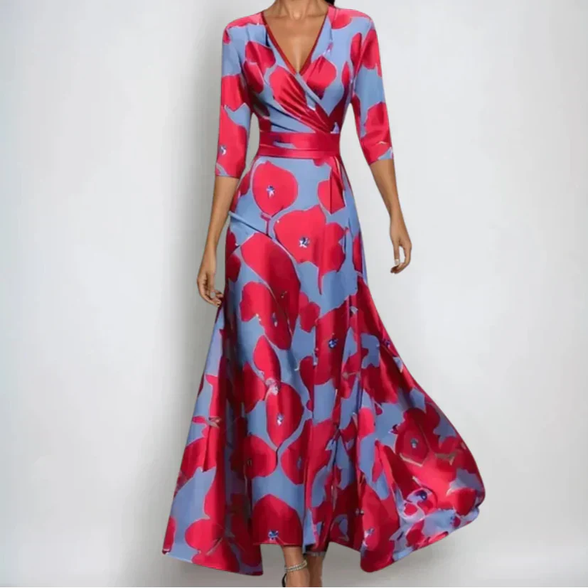 Marisola - Floral Wrap Dress Daytime And Occasion Wear — view 3 of 4