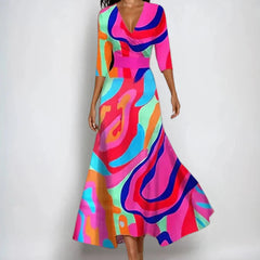 Marisola - Floral Wrap Dress Daytime And Occasion Wear — view 4 of 4