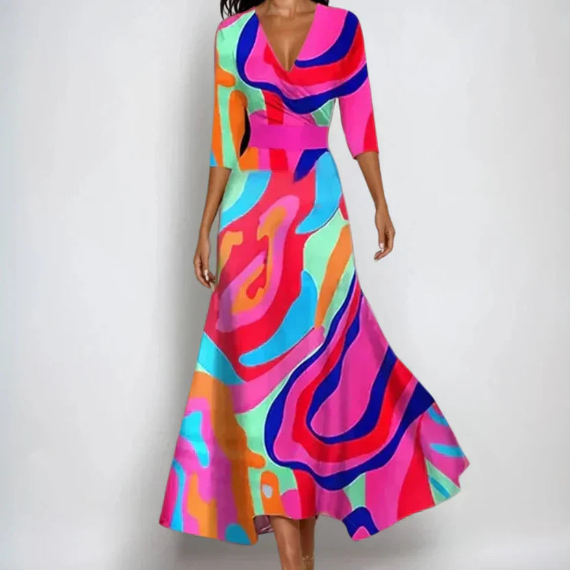 Marisola - Floral Wrap Dress Daytime And Occasion Wear — view 4 of 4