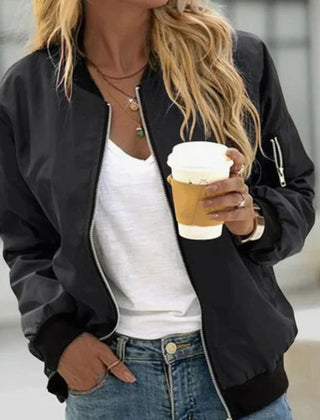 Marisole - Zip-Up Bomber Jacket Everyday Casual Layering