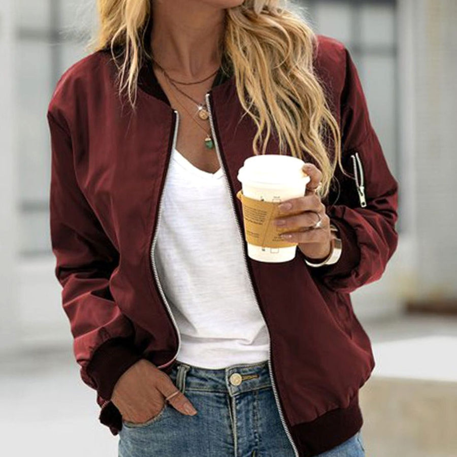 Marisole - Zip-Up Bomber Jacket Everyday Casual Layering — view 2 of 3