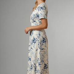 Marivelle - V Neck Flared Skirt Occasion Dress — view 4 of 5