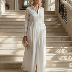 Marleigh - Long Button Front Shirt Dress Day To Evening — view 10 of 10