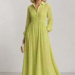 Marleigh - Long Button Front Shirt Dress Day To Evening — view 2 of 10