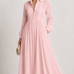 Marleigh - Long Button Front Shirt Dress Day To Evening — view 5 of 10