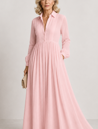 Marleigh - Long Button Front Shirt Dress Day To Evening — view 5 of 10