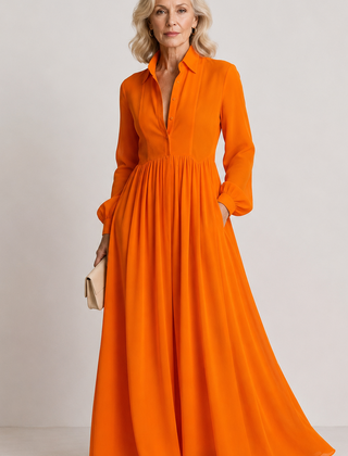 Marleigh - Long Button Front Shirt Dress Day To Evening — view 6 of 10