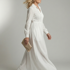 Marleigh - Long Button Front Shirt Dress Day To Evening — view 7 of 10