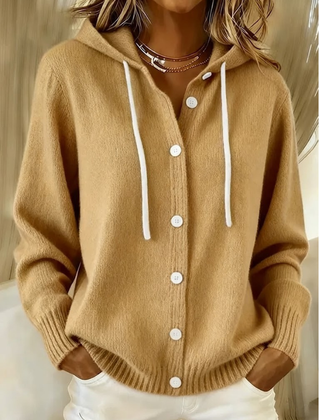 Aldrena - Hooded Long Sleeve Knit Cardigan — view 3 of 7