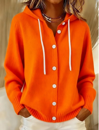 Aldrena - Hooded Long Sleeve Knit Cardigan — view 4 of 7