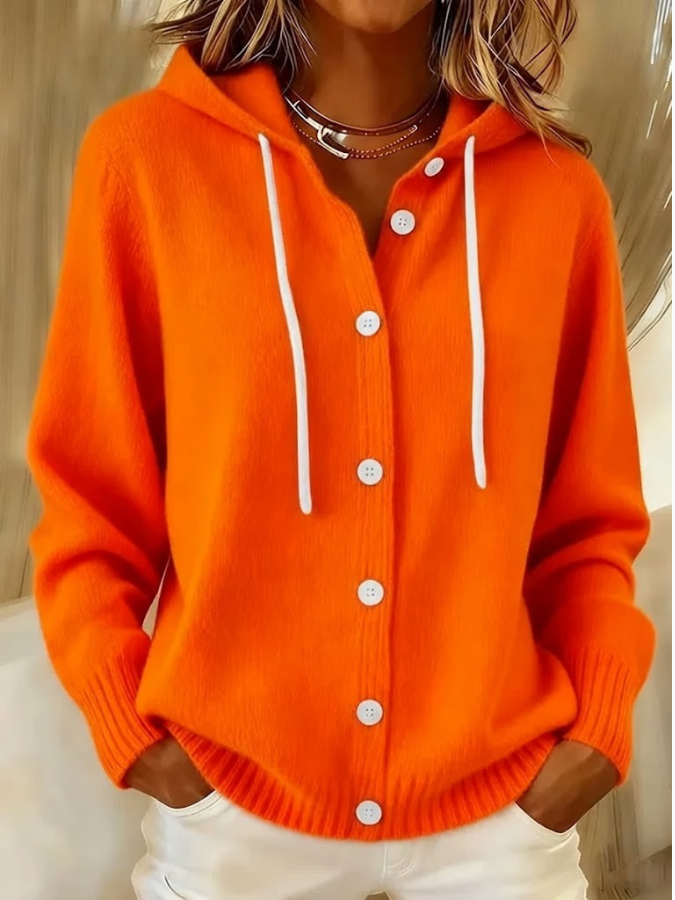 Aldrena - Hooded Long Sleeve Knit Cardigan — view 4 of 7