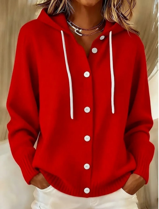 Aldrena - Hooded Long Sleeve Knit Cardigan — view 5 of 7