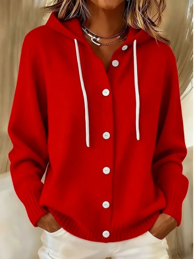 Aldrena - Hooded Long Sleeve Knit Cardigan — view 5 of 7