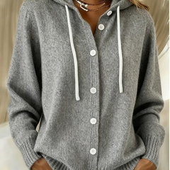 Aldrena - Hooded Long Sleeve Knit Cardigan — view 6 of 7