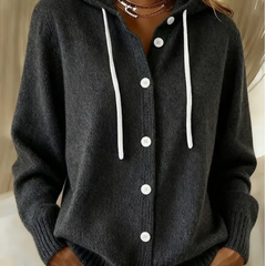 Aldrena - Hooded Long Sleeve Knit Cardigan — view 7 of 7