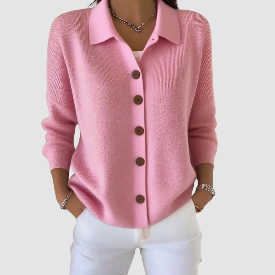 Marlowine - Collared Button Front Knit Cardigan — view 2 of 8