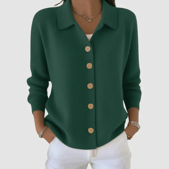 Marlowine - Collared Button Front Knit Cardigan — view 3 of 8
