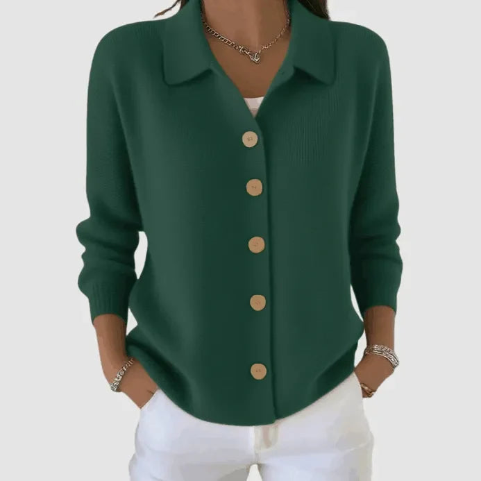 Marlowine - Collared Button Front Knit Cardigan — view 8 of 8