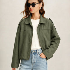 Marlowix - Oversized Zip Jacket Casual Cold Weather Wear