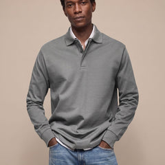 Cassell - Long-Sleeve Cotton Polo Smart Casual Wear — view 5 of 10