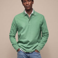 Cassell - Long-Sleeve Cotton Polo Smart Casual Wear — view 6 of 10
